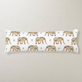 Indian Floral Paisley Ornate Elephants Seitenschläferkissen
