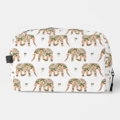 Indian Floral Paisley Ornate Elephants Waschbeutel (Vorderseite)