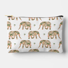 Indian Floral Paisley Ornate Elephants Zubehörtasche