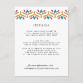 Indian Folk Art Mustard WEDDING Gastdetails Begleitkarte (Vorderseite)