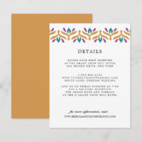 Indian Folk Art Mustard WEDDING Gastdetails