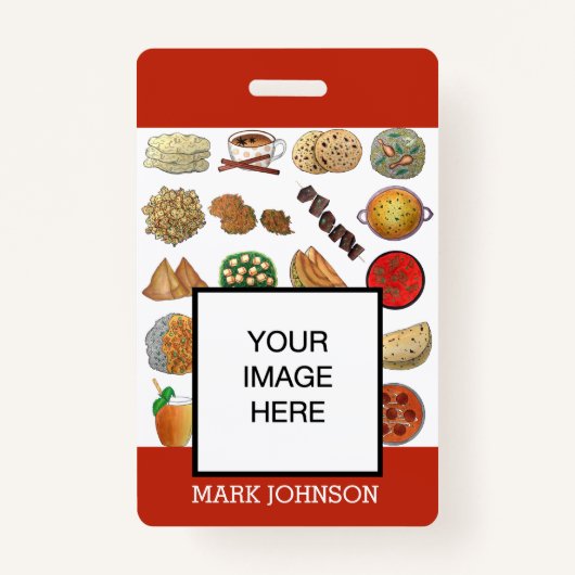 Indian Food Cuisine Café Restaurant Koch Server Ausweis (Vorderseite)