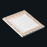 Indian Food Cuisine India Restaurant Promo Notizblock<br><div class="desc">Die Illustration bietet eine Auswahl an köstlichen indischen Gerichten: Samosas, Aloo Gobi, Knoblauch, Hühnerbiryani, Masala dosa, Papadums, Gemüsepakora, Tandoori Huhn, Chana masala (Chole), Chapati, Mango-Lassi, Masala Chai Tee, Malai kofta (indische Knödel, Gemüsejalfrezi, Daal, Roganjosh, Lamm-Kebab, Sackpaneer, Hühnertikka-Masala und Hühnerkorma. Ideal für alle, die indische und indische Küche Lieben haben. Dieses...</div>