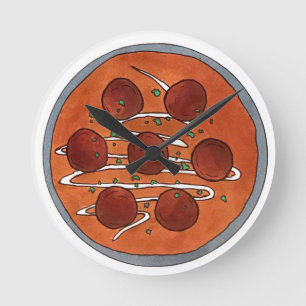 Indian Food Cuisine Malai Kofta Vegetarian Disc Runde Wanduhr