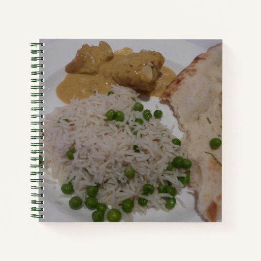 Indian Food Notebook Notizblock (Vorderseite)