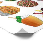 Indian Foods Geschirr Cuisine of India Illustratio Poster (Ecke)