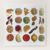 Indian Foods Geschirr Cuisine of India Illustratio Puzzle (Horizontal)