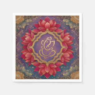 Indian Ganesh Lila Traditionelle Lotus Wedding Serviette