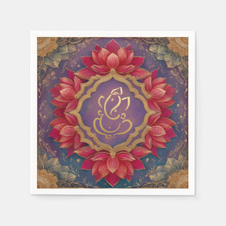 Indian Ganesh Lila Traditionelle Lotus Wedding Serviette