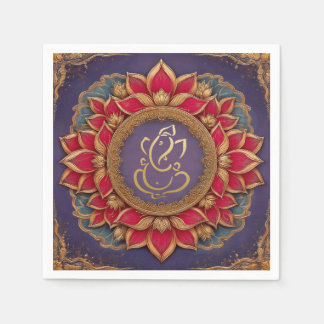 Indian Ganesh Lila Traditionelle Lotus Wedding Serviette