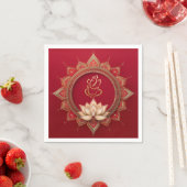 Indian Ganesh Red Traditional Lotus Wedding Serviette (Beispiel)