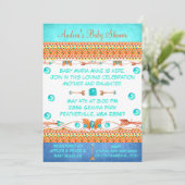 Indian Gems Dream Catcher Baby Shower Einladung (Stehend Vorderseite)