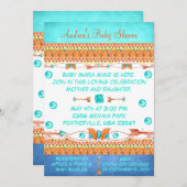 Indian Gems Dream Catcher Baby Shower Einladung (Vorne/Hinten)