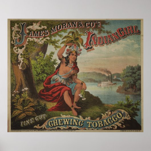 Indian Girl Chewing Tobacco [1874] Poster (Vorne)