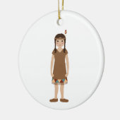 Indian Girl Keramik Ornament (Links)