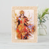 Indian Gods/Ma Durga - Einladungskarte Einladung (Stehend Vorderseite)
