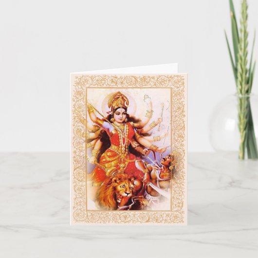 Indian Gods/Ma Durga - Notecard Karte (Vorderseite)