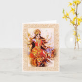 Indian Gods/Ma Durga - Notecard Karte (Gelbe Blume)