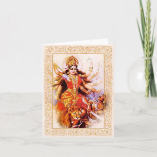 Indian Gods/Ma Durga - Notecard Karte