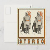 Indian Greeting Card Motiv in Stereo Postkarte (Vorne/Hinten)