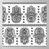 Indian Hand Drawn Hamsa Doodle 2 Poster (Vorne)