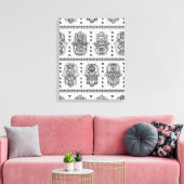 Indian Hand Drawn Hamsa Doodle 6 Leinwanddruck (Insitu (Wohnzimmer))