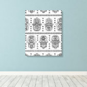Indian Hand Drawn Hamsa Doodle 6 Leinwanddruck (Insitu (Holzboden))