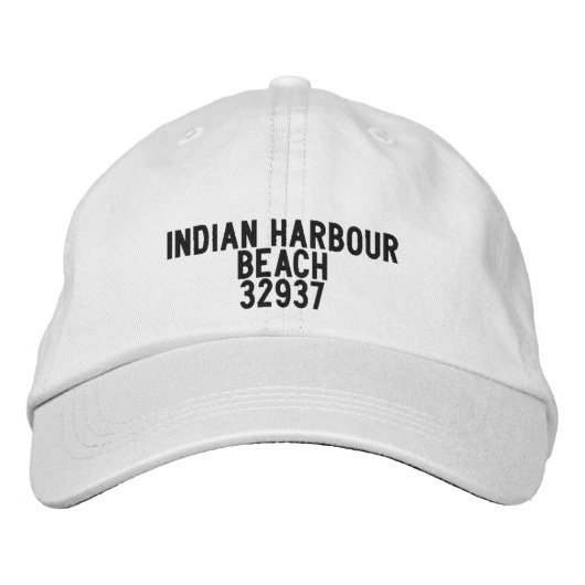 Indian Harbour Beach Florida Hat Bestickte Baseballkappe (Vorderseite)