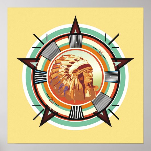 Indian-Head-Testbild Poster (Vorne)