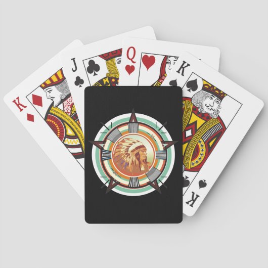 Indian Head Testmuster anpassbar Spielkarten (Rückseite)