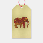 Indian Henna Elephant Design Geschenkanhänger (Vorderseite)