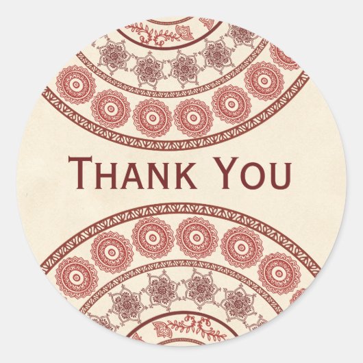 Indian Henna Mehndi Wedding Oval Sticker (Vorderseite)