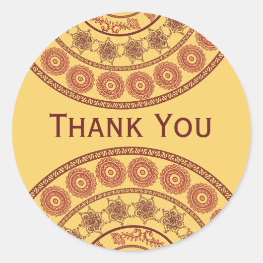 Indian Henna Mehndi Wedding Oval Sticker (Vorderseite)