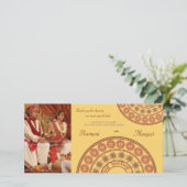 Indian Henna Wedding Vielen Dank Foto Card Dankeskarte (Stehend Vorderseite)