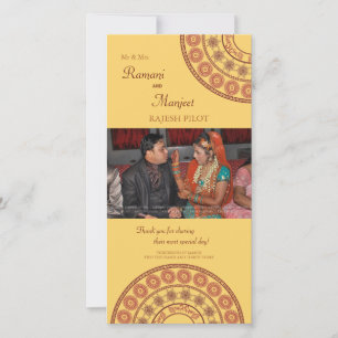 Indian Henna Wedding Vielen Dank Foto Card Dankeskarte