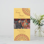 Indian Henna Wedding Vielen Dank Foto Card Dankeskarte (Stehend Vorderseite)