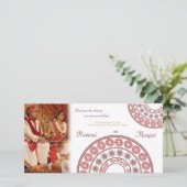 Indian Henna Wedding Vielen Dank Foto Card Dankeskarte (Stehend Vorderseite)