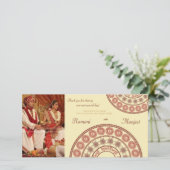 Indian Henna Wedding Vielen Dank Foto Card Dankeskarte (Stehend Vorderseite)