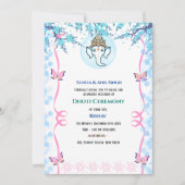 Indian Hindu Boy Dhoti Zeremonie Pancha Kattu Invi Einladung (Vorderseite)