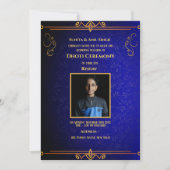 Indian Hindu Boy Dhoti Zeremonie Pancha Kattu Invi Einladung (Vorderseite)