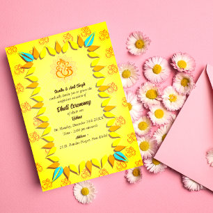 Indian Hindu Boy Dhoti Zeremonie Pancha Kattu Invi Einladung