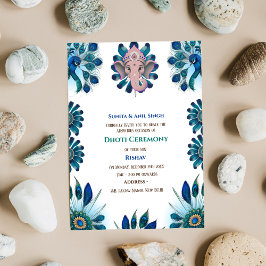 Indian Hindu Boy Dhoti Zeremonie Pancha Kattu Invi Einladung