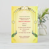 Indian Hindu Boy Dhoti Zeremony Pancha Kattu Einladung (Stehend Vorderseite)