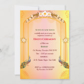 Indian Hindu Boy Dhoti Zeremony Pancha Kattu Einladung (Vorderseite)