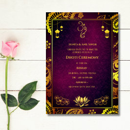 Indian Hindu Boy Dhoti Zeremony Pancha Kattu Einladung