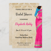 Indian Hindu Bridal Dusche Einladung (Vorne/Hinten)