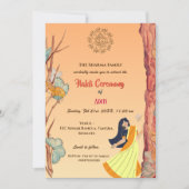 Indian Hindu Bride Haldi Zeremonie Butterfly Einladung (Vorderseite)