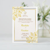 Indian Hindu einfache Hochzeit Einladung (Stehend Vorderseite)