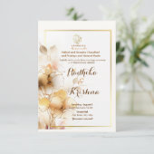 Indian Hindu einfache Hochzeit Einladung (Stehend Vorderseite)