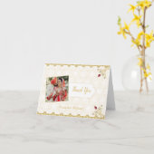 Indian Hindu Foto Wedding Danke Karte (Gelbe Blume)